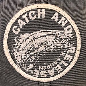 ‼️SOLD‼️ Vintage Polo Ralph Lauren Catch & Release Long Bill Fitted Cap - Gray